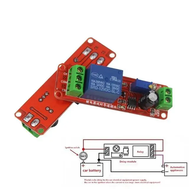 DC 12V Timer Delay Relay Shield – NE555 Timer Control Switch Pulse Generation & Duty Cycle for Car & DIY Projects - Image 3