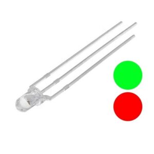 3mm bicolor Red/Green LED Common Cathode (-) - 10Pcs Pack