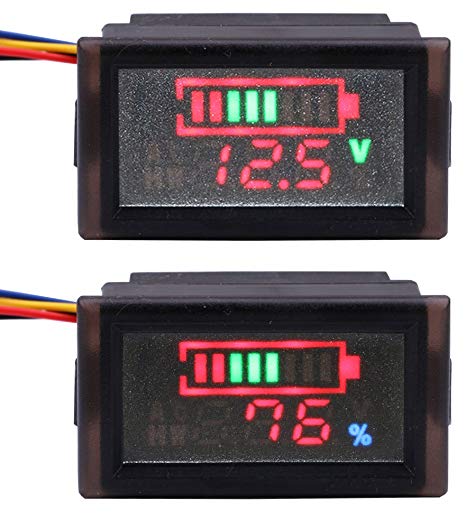 12V ACID Lead Battery Capacity Indicator, Charge Level, Voltmeter - Image 2
