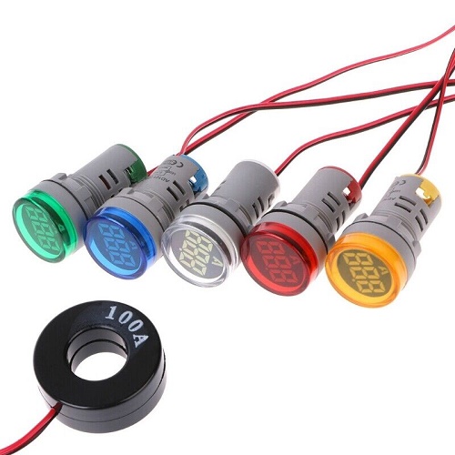 Mini AC Digital Ammeter AD101-22AM Round - Image 2