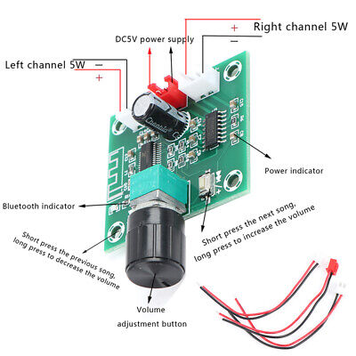 PAM8403 Audio Power Amplifier Board 2x5W Bluetooth compatible 5.0 DC5V 2 Channel - Image 2