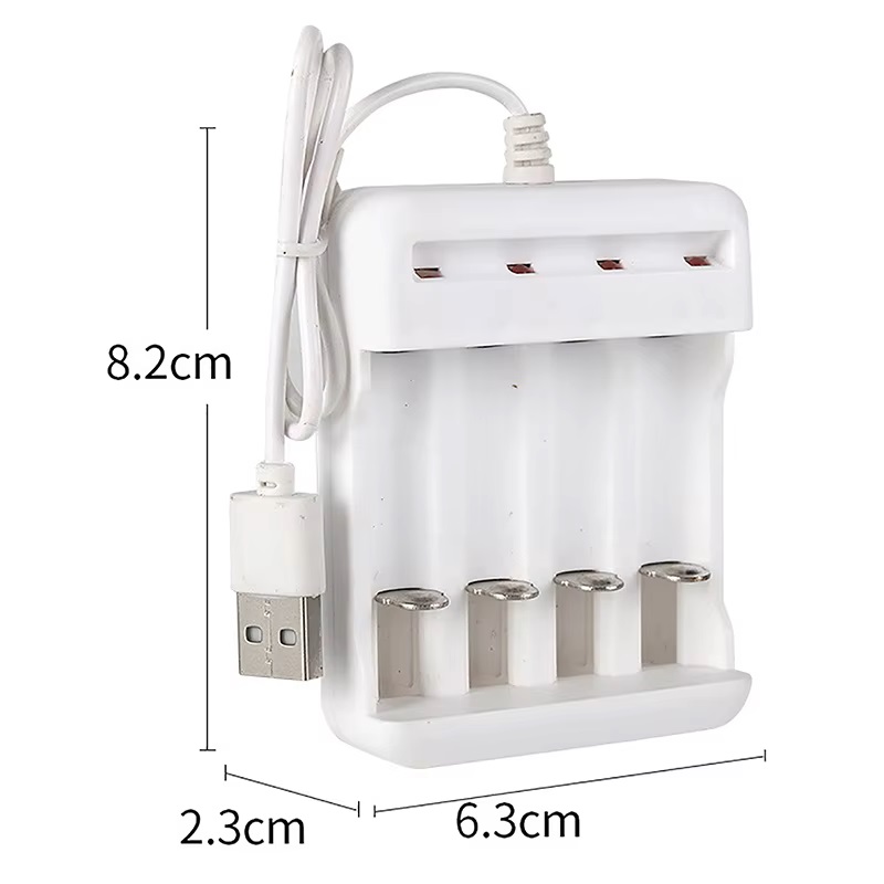 USB AA AAA Battery Charger 4 Slot 1.2V~1.5V Ni-MH Ni-Cd Rechargeable Battery Charger (Copy) - Image 3